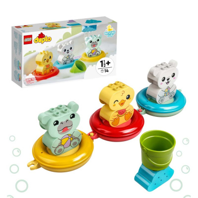 Конструктор Duplo Приключения в ванной Плавучий поезд для зверей lego 10965